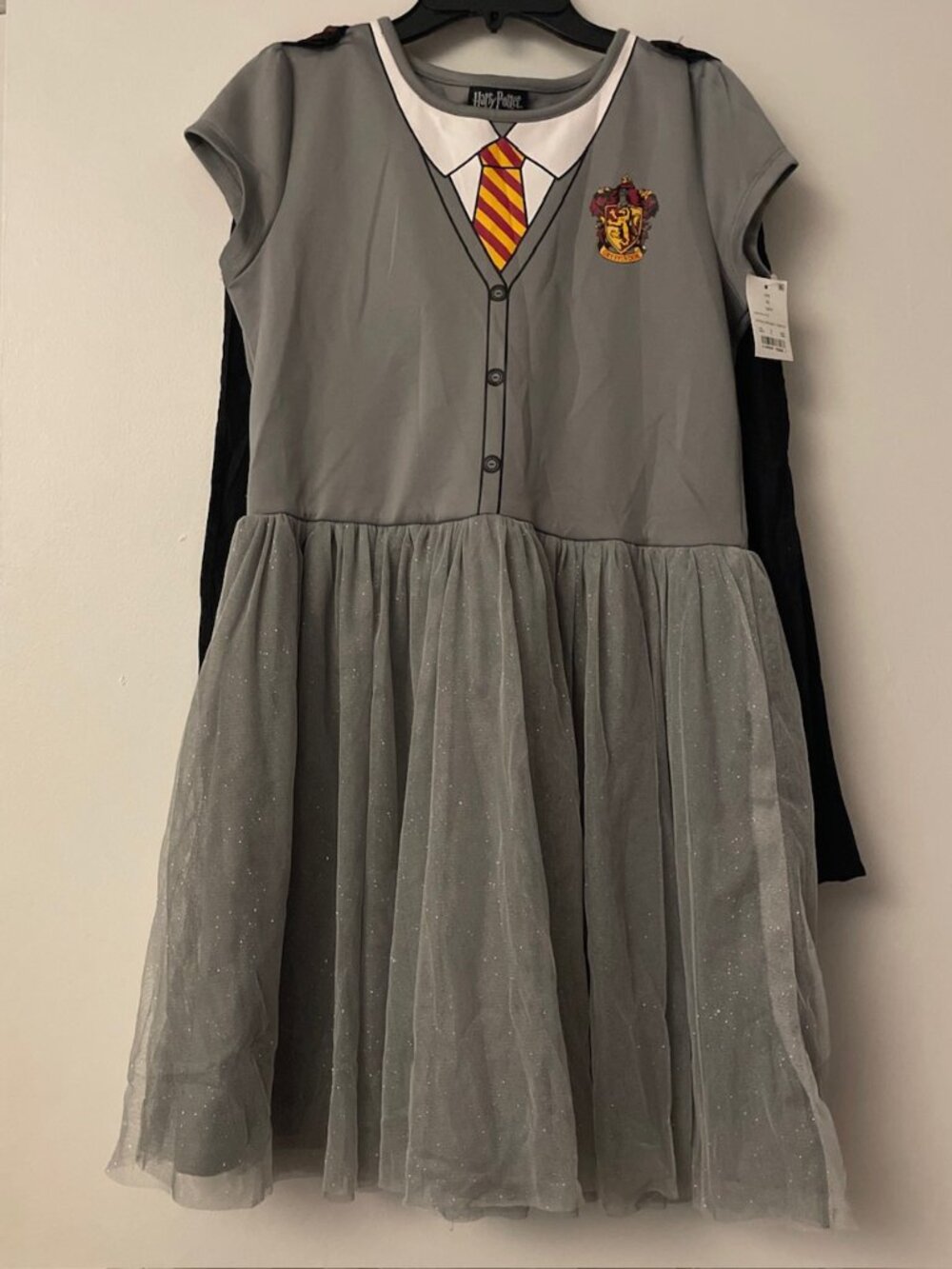 Harry Potter Girls Gryffindor Hermione Costume Dress Cape Hood Sz XL 14/16